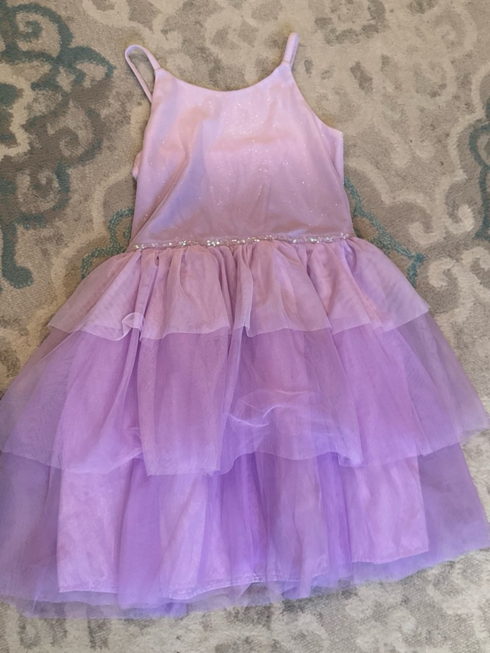 Cat & Jack Lavender Layered Tulle Party Dress